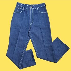 VTG Kenny Rogers Western Collection by Karman, Embroidered LADY Jeans, sz 28x29